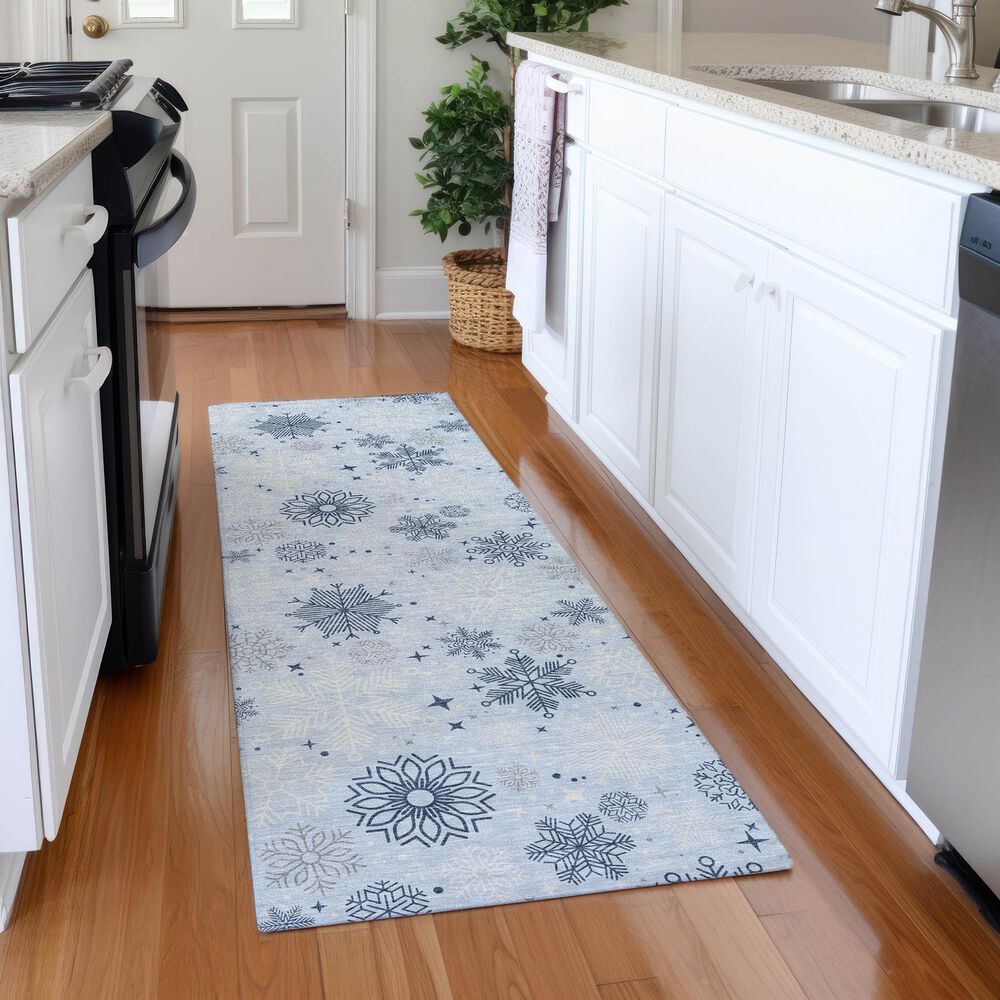 Dalyn Rug Company Wonderland WN31 2&#39;3&quot; x 7&#39;6&quot; Sky Indoor/Outdoor Runner, , large