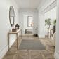 Nourison Courtyard Ivory and Charcoal 4" x 6" Indoor/Outdoor Area Rug, , large