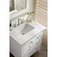 James Martin Vanities Palisades 30" Single Bathroom Vanity in Bright White with 3 cm Arctic Fall Solid Surface Top and Rectangular Sink, , large
