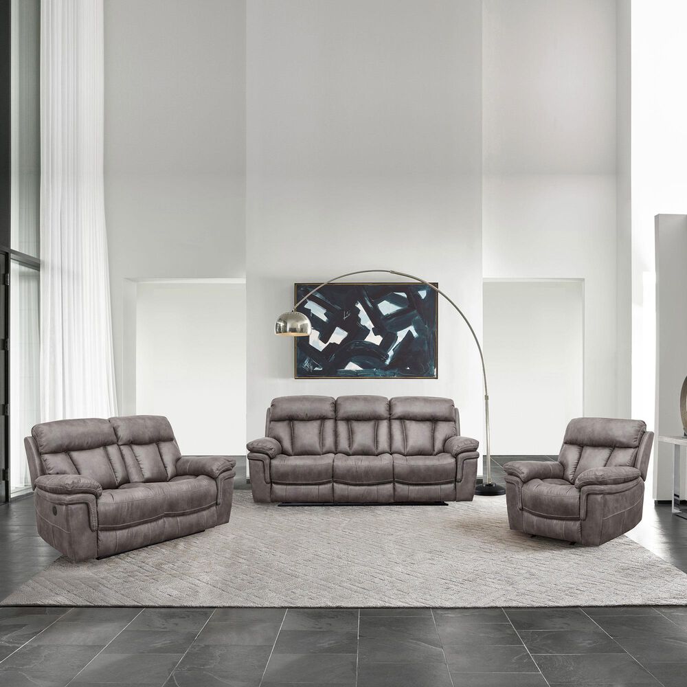 Blue River Estelle Power Reclining Sofa in Gunmetal, , large