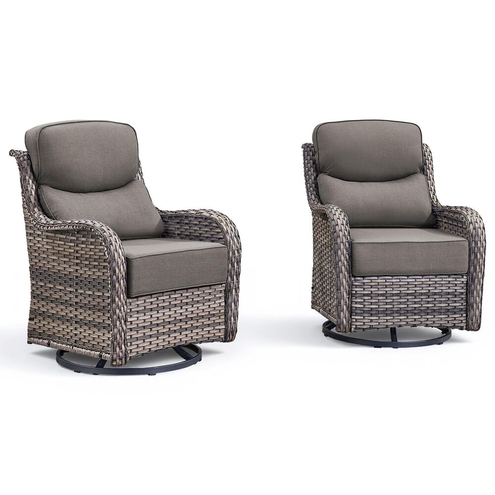 Sunwell Garden 4-Piece Firepit Set in Gray, , large