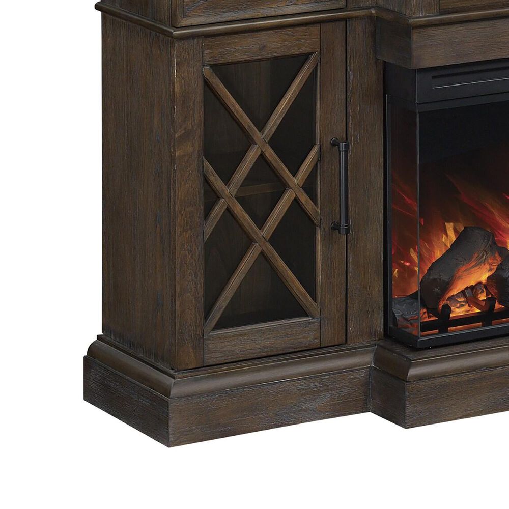 Fabio Flames Hamilton 70&quot; TV Stand with Fireplace in Prairie Brown, , large