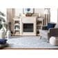 Safavieh Micro-Loop MLP504M 5" x 8" Light Blue and Ivory Area Rug, , large