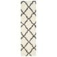 Safavieh Dallas Shag SGD257H-28 2"3" x 8" Ivory/Dark Grey Runner, , large
