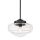 Golden Lighting Ingalls Medium Pendant in Matte Black with Clear Glass, , large