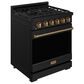 Thor Kitchen Gordon Ramsay 4.6 Cu. Ft. Professional Liquid Propane Range with Bronze Handle Kit in Black, , large