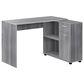 Glideaway 46" Contemporary Computer Desk in Gray, , large