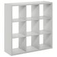 HOMLUX 9-Cube Reversible Open Back Bookshelf in Light Grey, , large