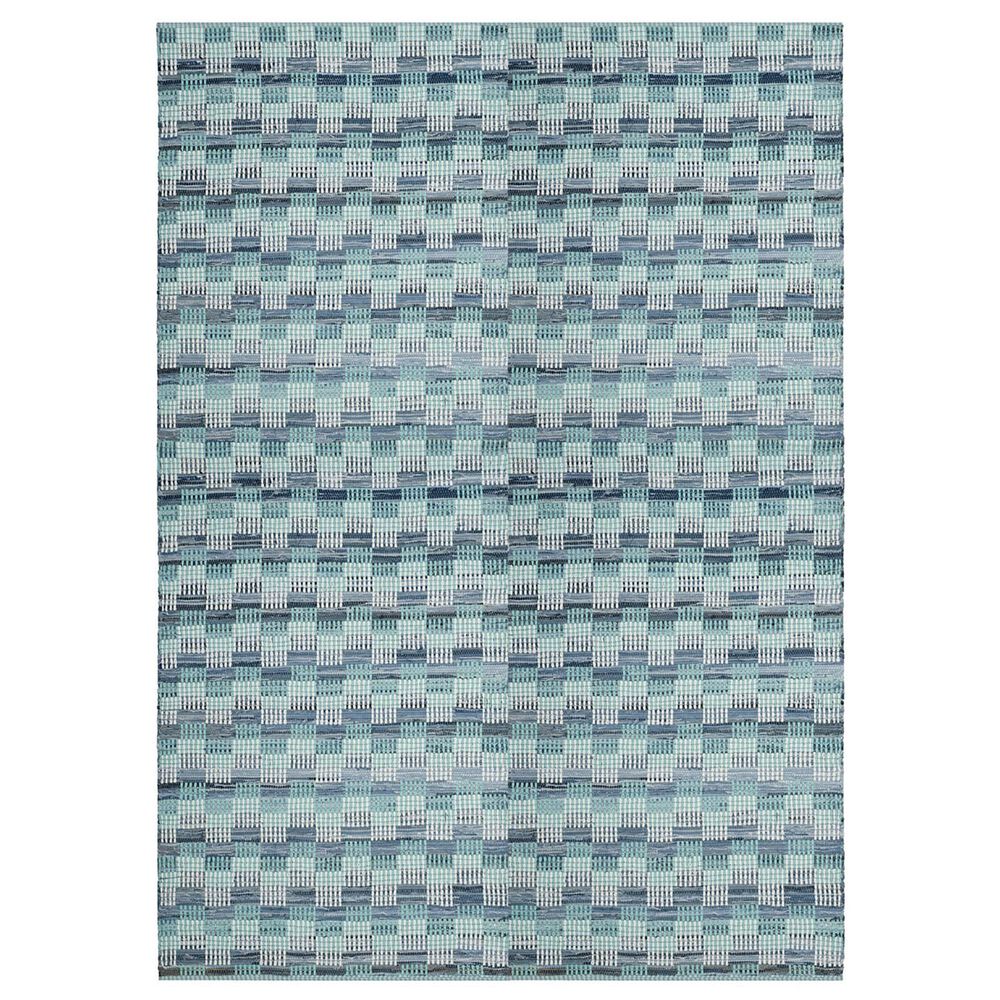 Safavieh Montauk Geometric 9" x 12" Turquoise and Multicolor Area Rug, , large