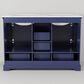 Lexora Home Dukes 48" Double Bathroom Vanity in Navy Blue with 2 cm White Cultured Marble Top and Rectangular Sinks, , large