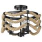 Golden Lighting Marissa 3-Light Semi-Flush in Matte Black, , large