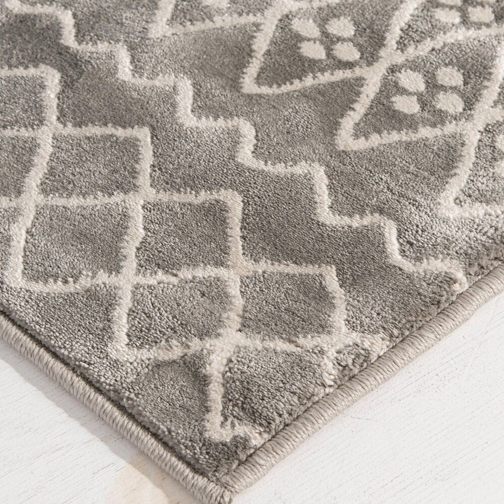 Central Oriental Corso Alvis 5&#39; x 7&#39;6&quot; Grey and White Area Rug, , large