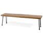 Hearth and Haven Zion Patio Bench in Teak and Black, , large