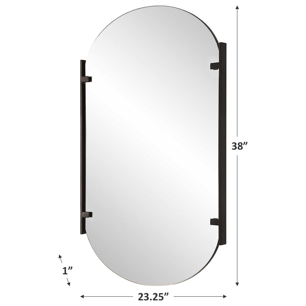 Salt &amp; Light Bracket Wall Mirror in Black, , large