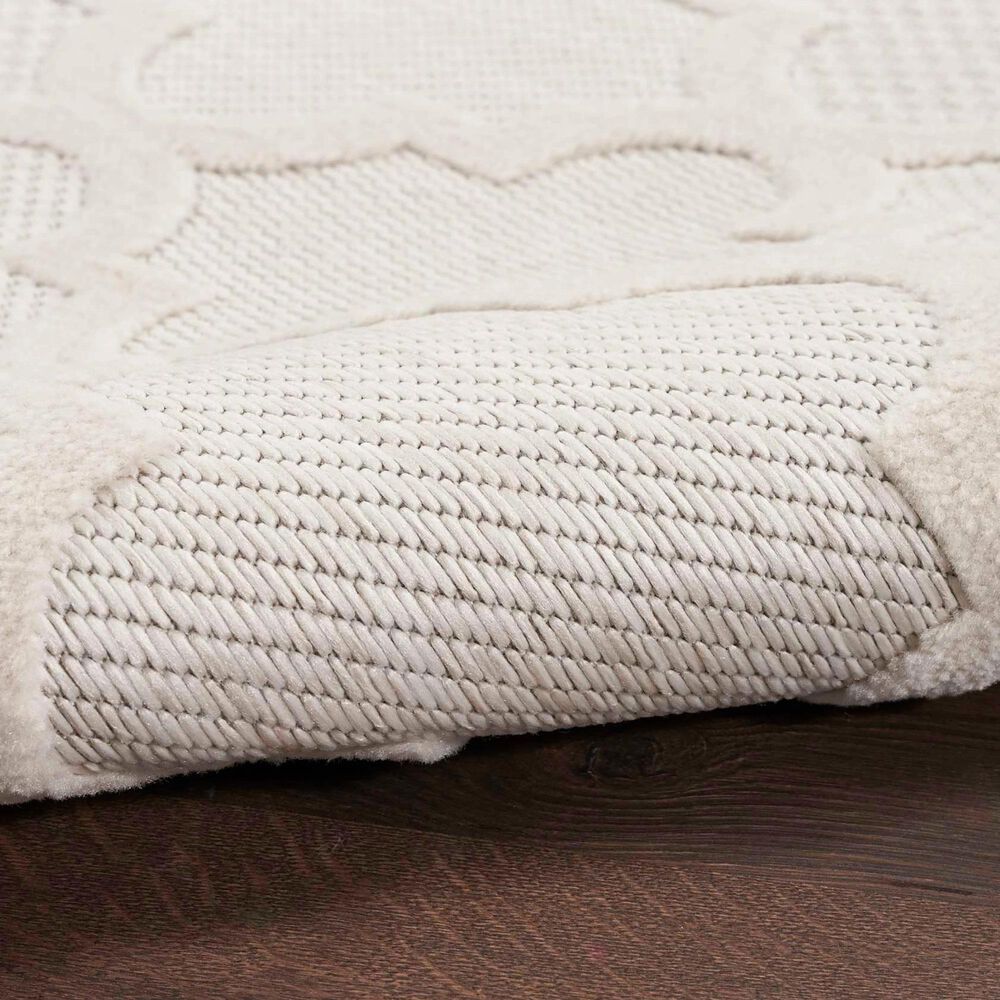 Nourison Easy Care 6&#39; x 9&#39; Ivory and White Indoor/Outdoor Area Rug, , large