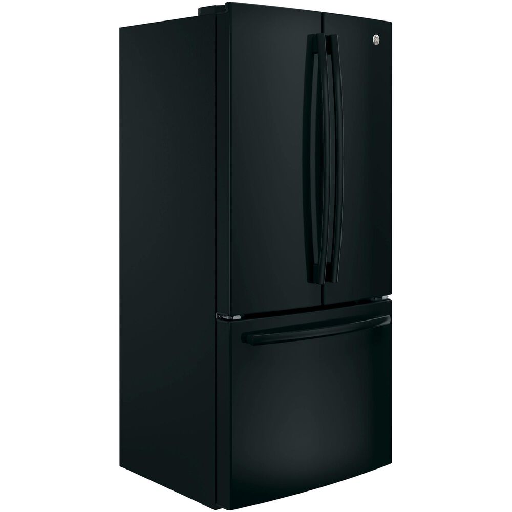 GE Appliances 18.6 Cu. Ft. Counter-Depth French-Door Refrigerator in Black, , large