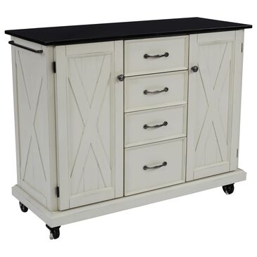 Homestyles Seaside Lodge Kitchen Cart in White, , large