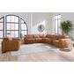Bassett Airy 6-Piece Leather Power Reclining Sectional in Antelope, , large