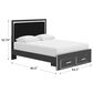 Ashley Zuraleus Queen Upholstered Storage Bed in Matte Black and Chrome, , large