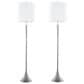 LumiSource Marla Floor Lamp in Cast Iron and Clear (Set of 2), , large