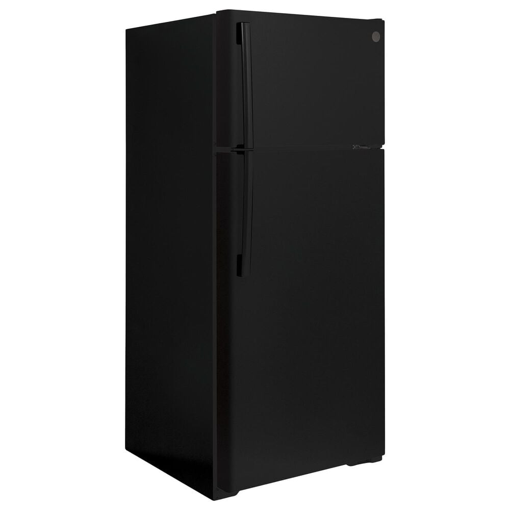 GE Appliances 17.5 Cu. Ft. Top-Freezer Refrigerator with Icemaker in Black, , large