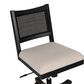 Linon Home Decor Bauer Swivel Office Chair with Cream Cushion in Black, , large