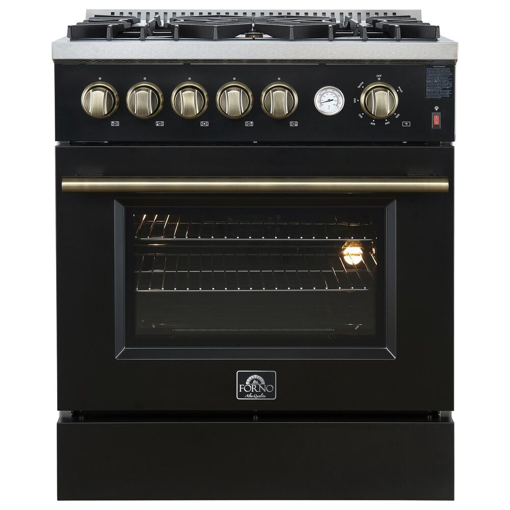 Forno Giovanni 30" Freestanding Gas Range in Black, , large