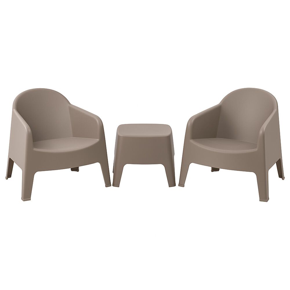 Zentro Living Milan 3-Piece Patio Chat Set In Taupe, , large