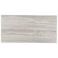 Soho Studio Zenit Grigio Chiaro Gray 12" x 24" Travertine Look Polished Porcelain Tile, , large