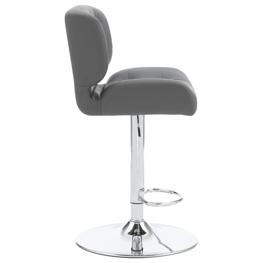 Linon Home Decor Bohen Swivel Bar Stool in Polished Chrome, , large