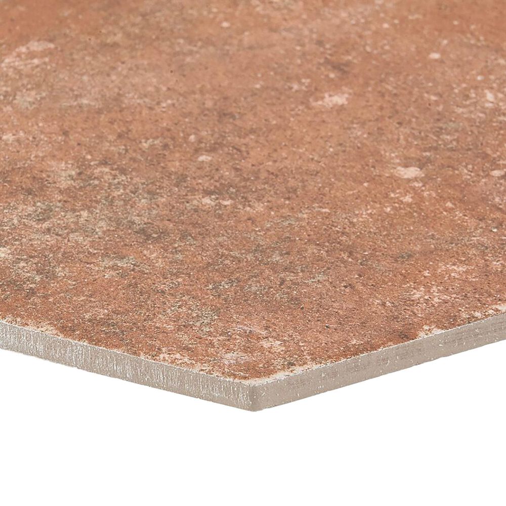 Soho Studio Pompeia Marron 8&quot; x 9&quot; Hexagon Porcelain Tile, , large