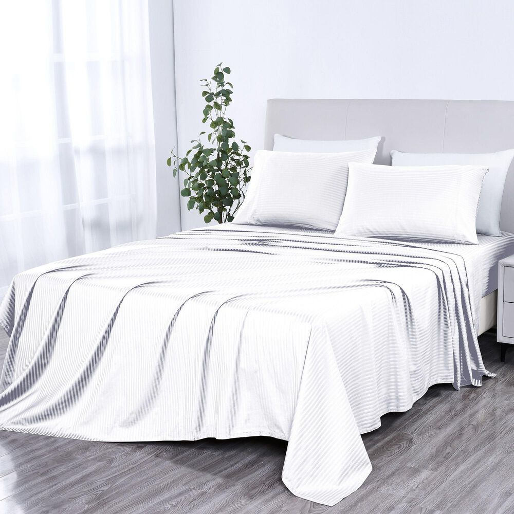 Trade Linker 4-Piece Queen 500 Thread Count Sheet Set in White, , large