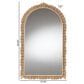 Baxton Studio Caitlin Arch Accent Wall Mirror in Antique Gold, , large