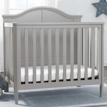 Delta Parker Mini Convertible Baby Crib with Mattress in Gray, , large