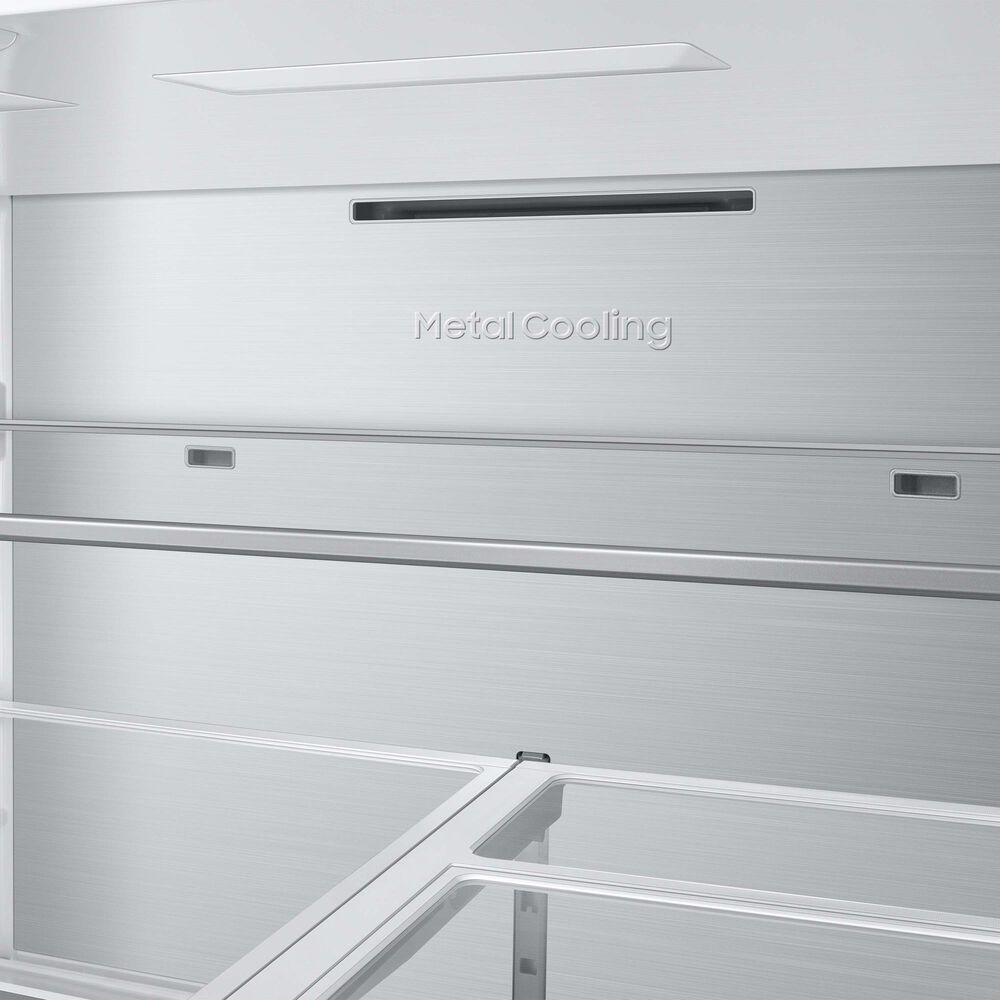 Samsung Bespoke 29 Cu. Ft. 4-Door French Door Refrigerator with Beverage Center in White Glass Panels, , large