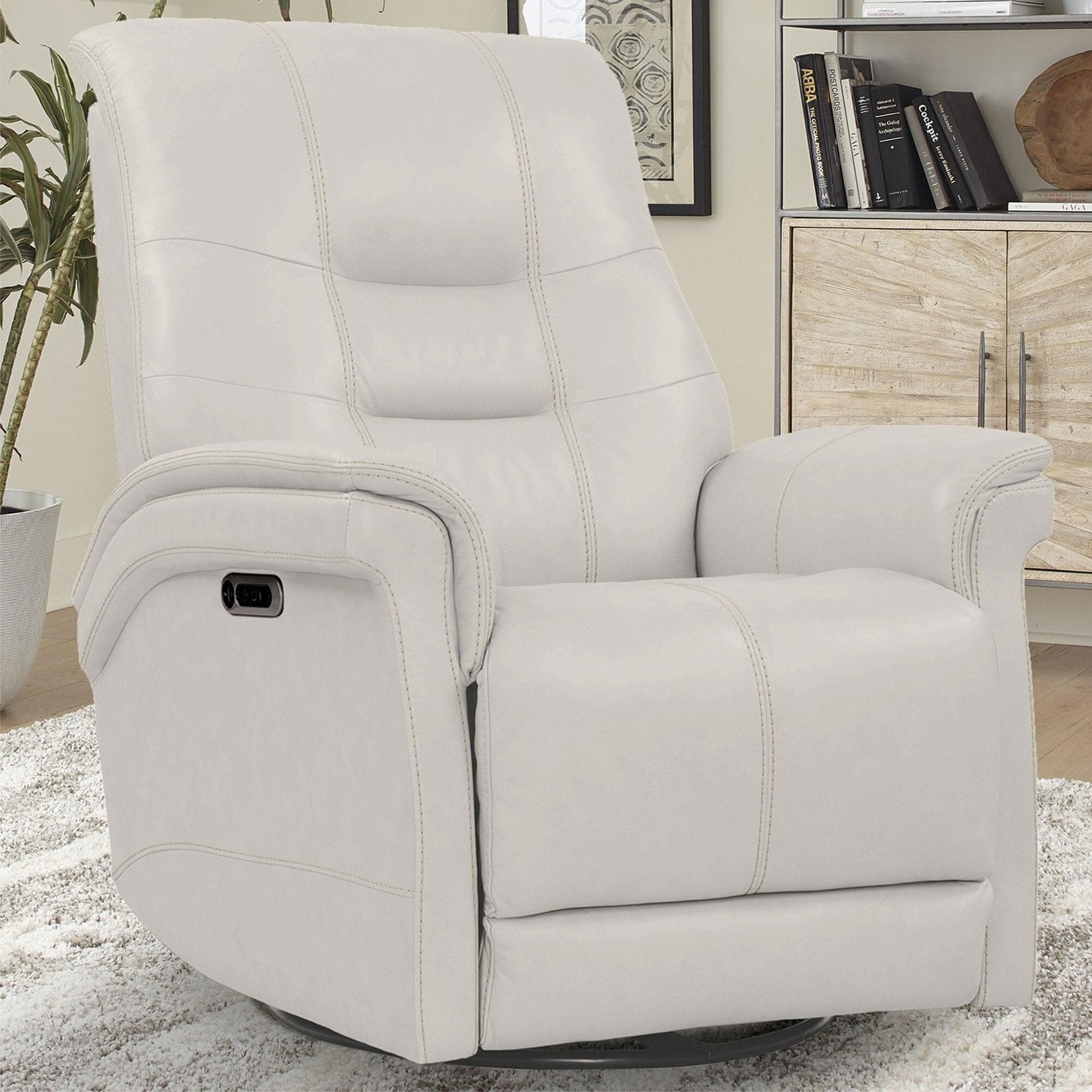 Thomasville leather power glider recliner outlet