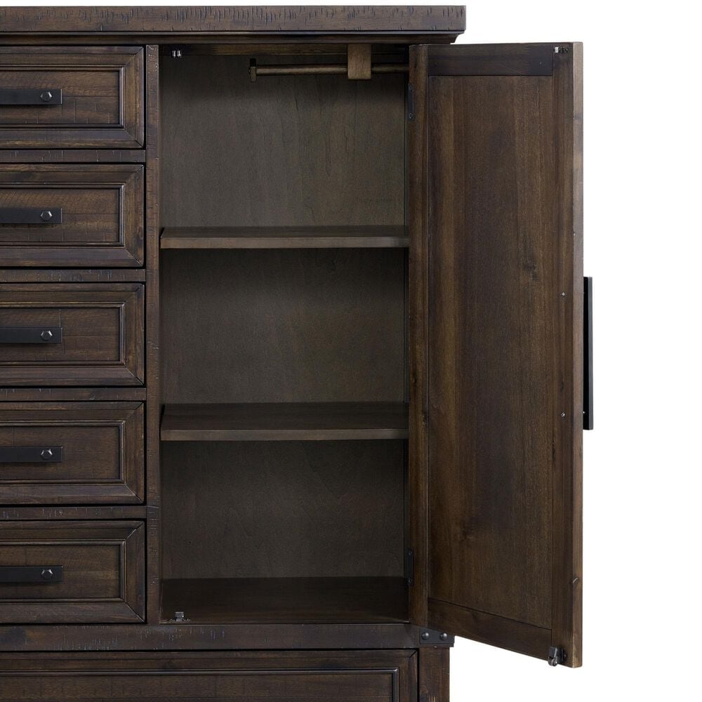 Mayberry Hill Colorado 6 Drawer Door Chest in Charcoal, , large