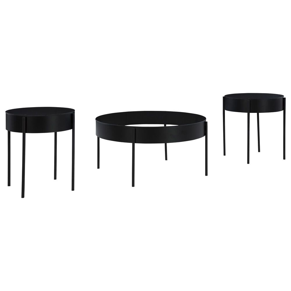 Ashley Ardoline 3-Piece Occasional Table Set in Black, , large