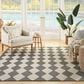 Nourison Positano Geometric Charcoal 8" x 10" Indoor/Outdoor Area Rug, , large