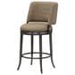 Armen Living Torres Counter Height Stool with Mushroom Brown Upholstery in Antique Pewter, , large