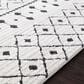 Surya Moroccan Shag 6"7" x 9"6" Black and White Area Rug, , large