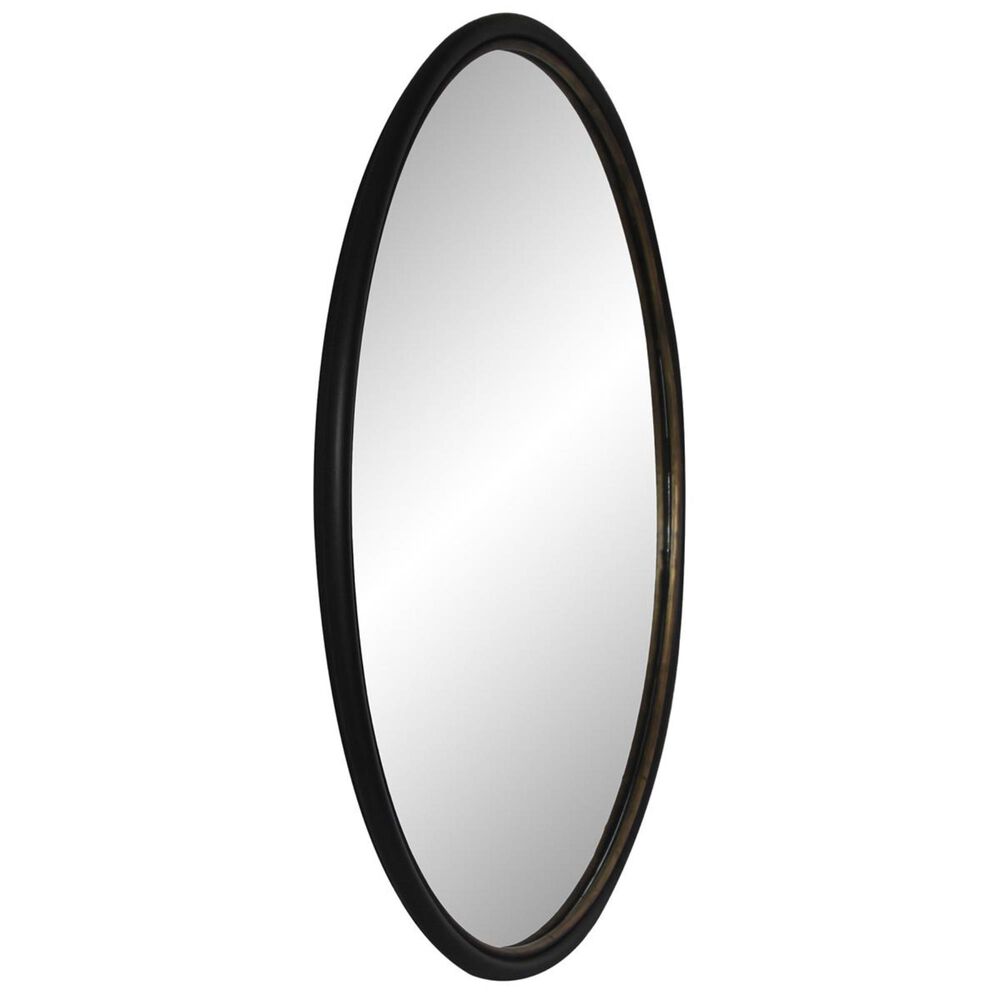 37B Sax Round Mirror in Black | Nebraska Furniture Mart