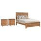 Briarwood Restful Retreat California King Panel Bed with 2 Nightstands in Iced Coffee, , large