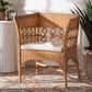 Baxton Studio Oxford Rattan Arm Chair in White, , large