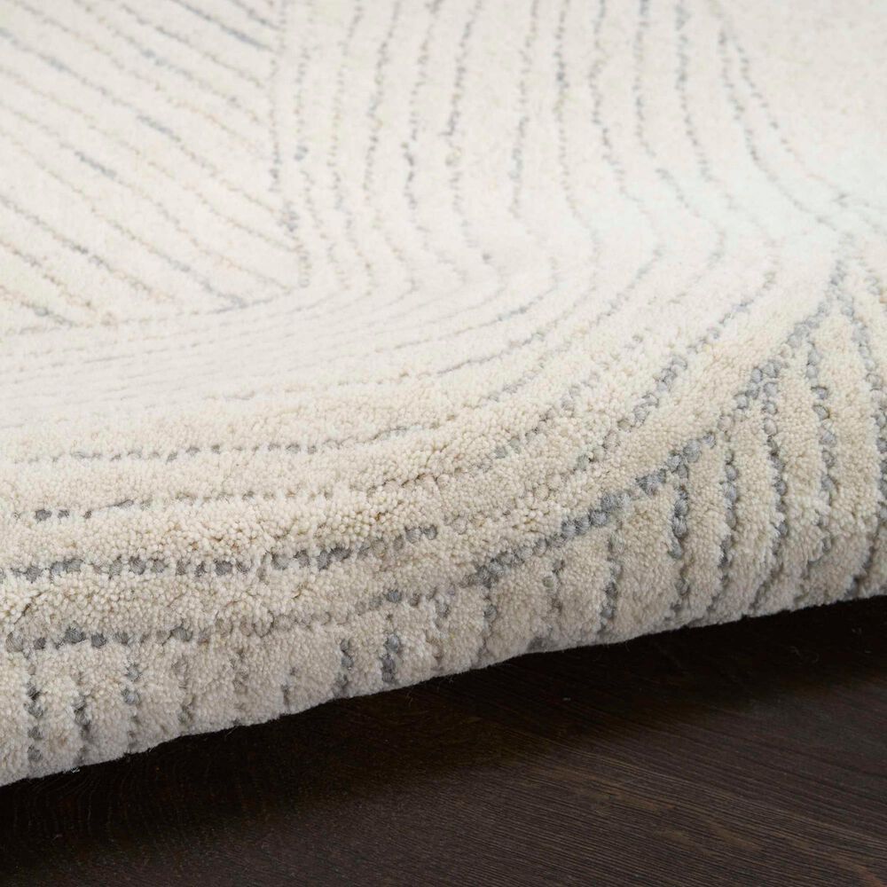 Nourison Pure Patterns Ivory and Grey 7&#39;9&quot; x 9&#39;9&quot; Area Rug, , large