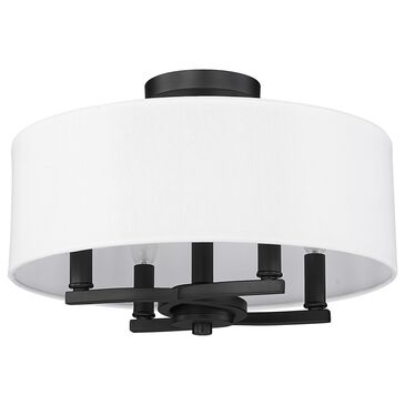 Golden Lighting Eliana 4-Light Semi-Flush in Matte Black, , large