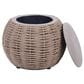 Rta Products Woven Storage Ottoman in Natural, , large