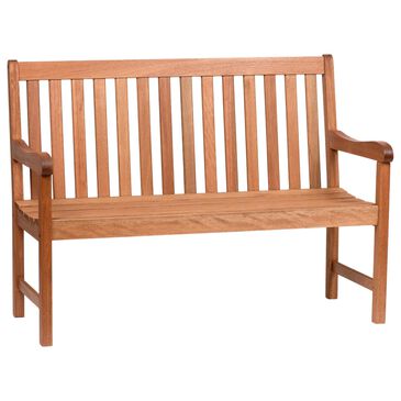 International Home Miami 47" All-Weather Outdoor Bench with Armrests in Natural, , large