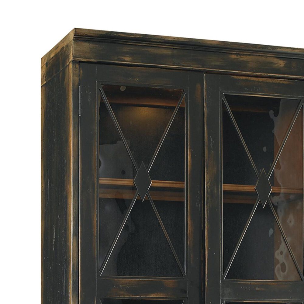 Hooker Furniture Sanctuary Two Door Thin Display Cabinet in Ebony, , large