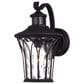 Vaxcel Abigail 1-Light Outdoor Motion Sensor Wall Sconce in Textured Black, , large